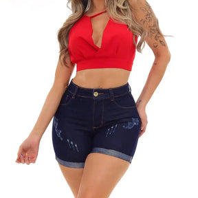 Shorts Summer Breeze Jeans Cintura Alta
