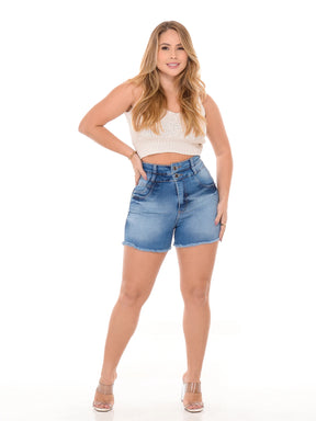 Shorts Jeans Sunset Feminino Azul Claro