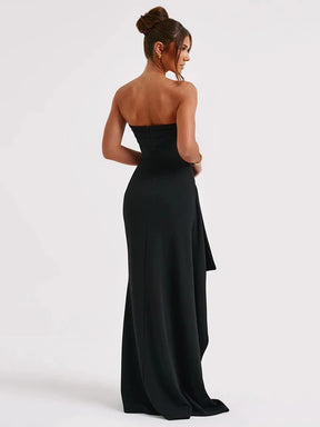 Vestido Mozision Maxi sem Alças Preto